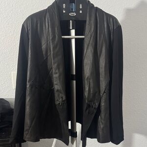 Style & Co. Elegant Black Leather Jacket